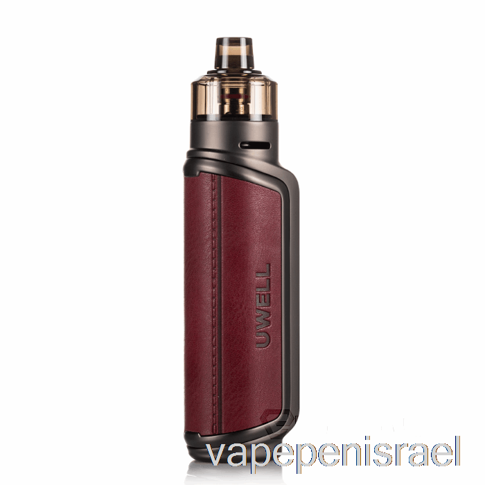 חד פעמי Vape Israel Uwell Aeglos P1 80w Pod Mod Kit יין אדום